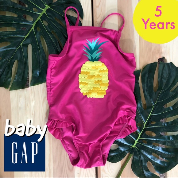 GAP Other - 🍍Baby Gap 3D Pineapple Swimsuit Bathing Suit XS
